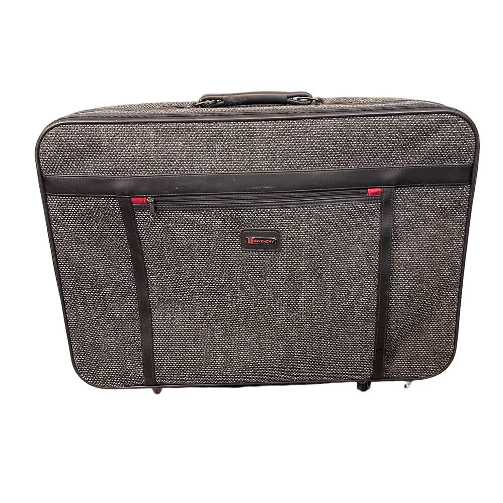GIVENCHY Vintage Luggage Suitcase Briefcase Travel Bag Gray
